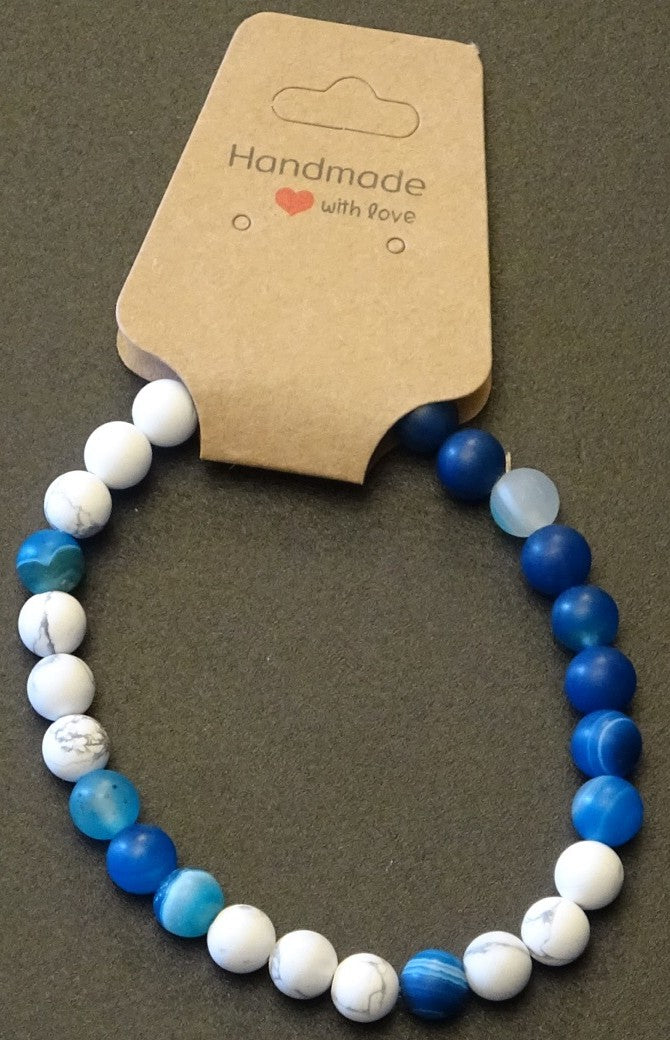 Howlite & Blue dyed Agate