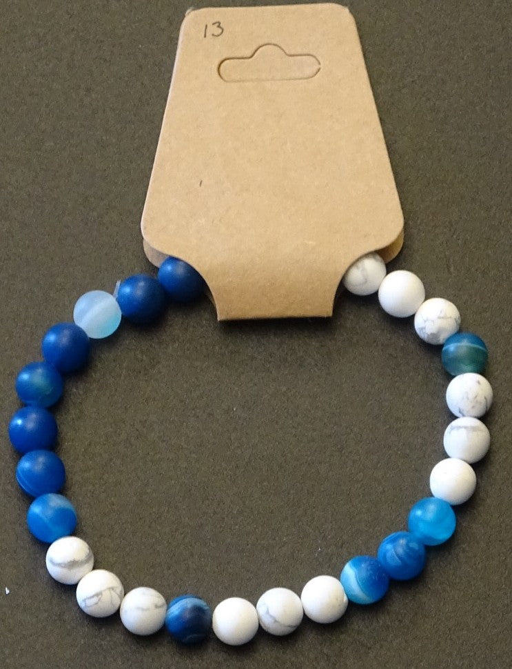 Howlite & Blue dyed Agate