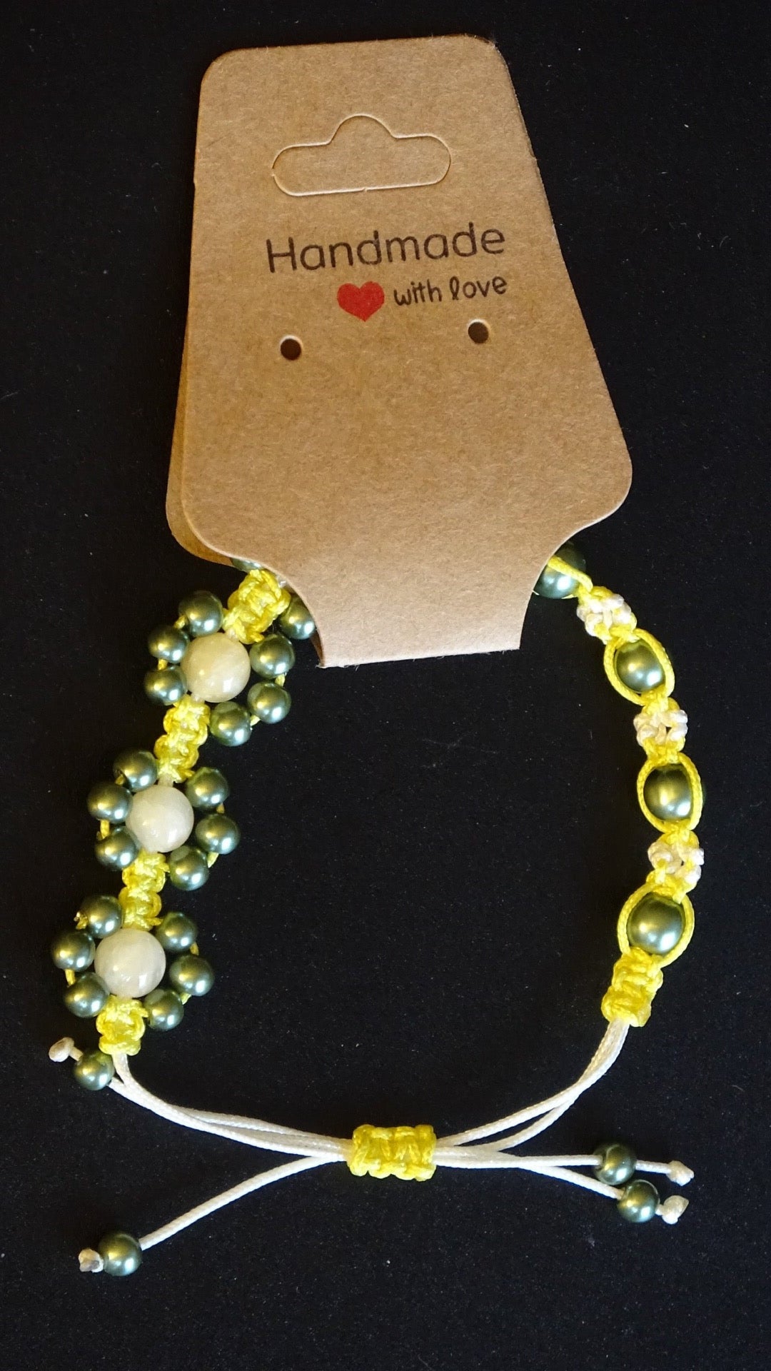 Citrine & Green Pearl bracelete