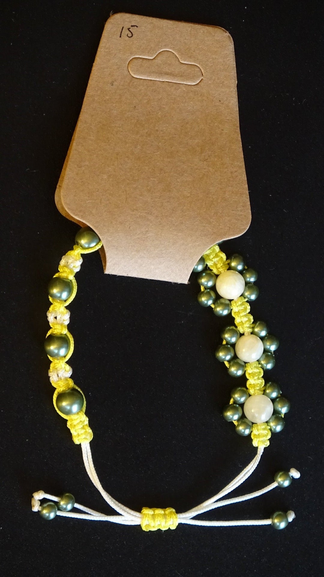Citrine & Green Pearl bracelete