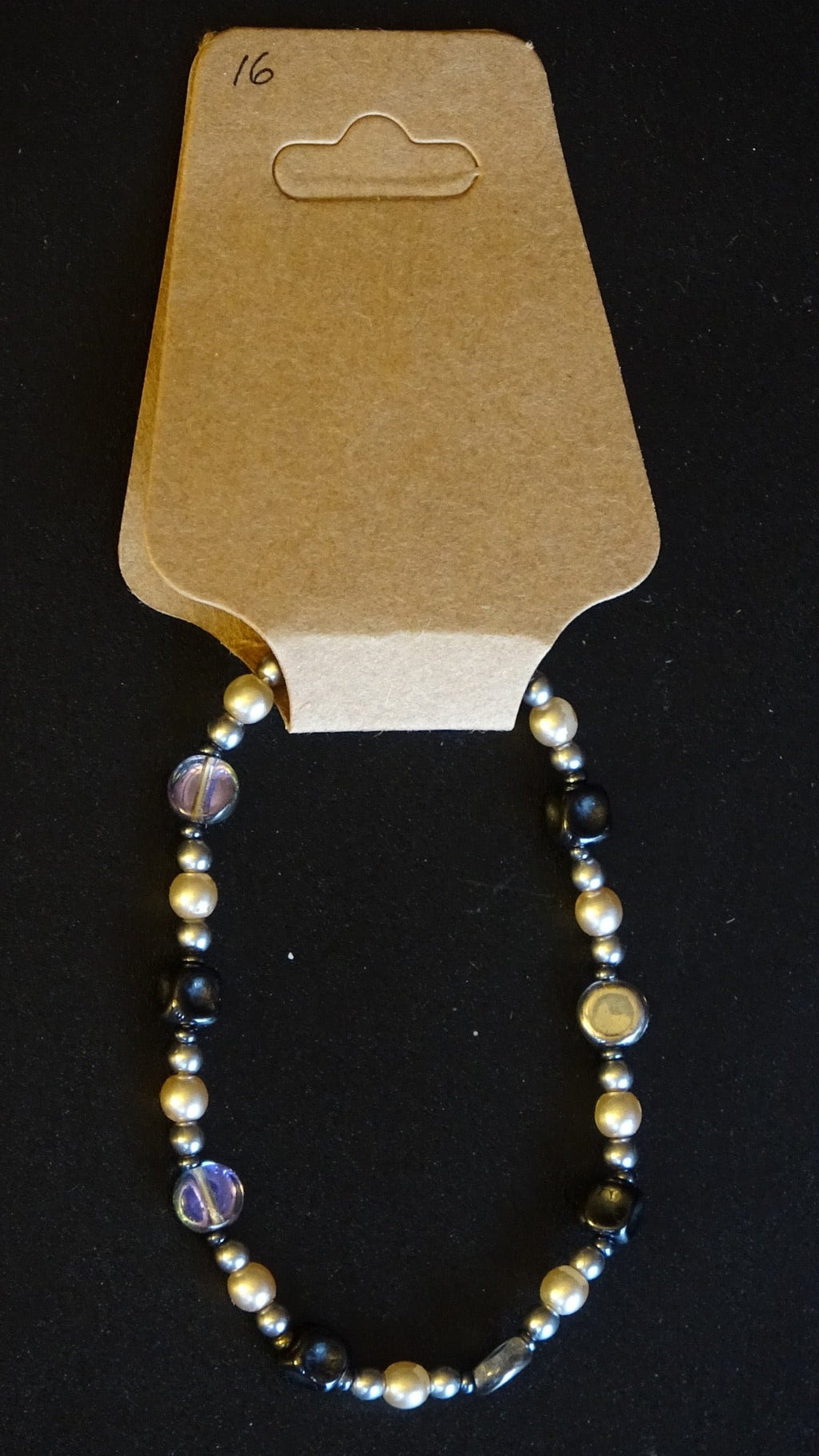 Glass bead bracelet