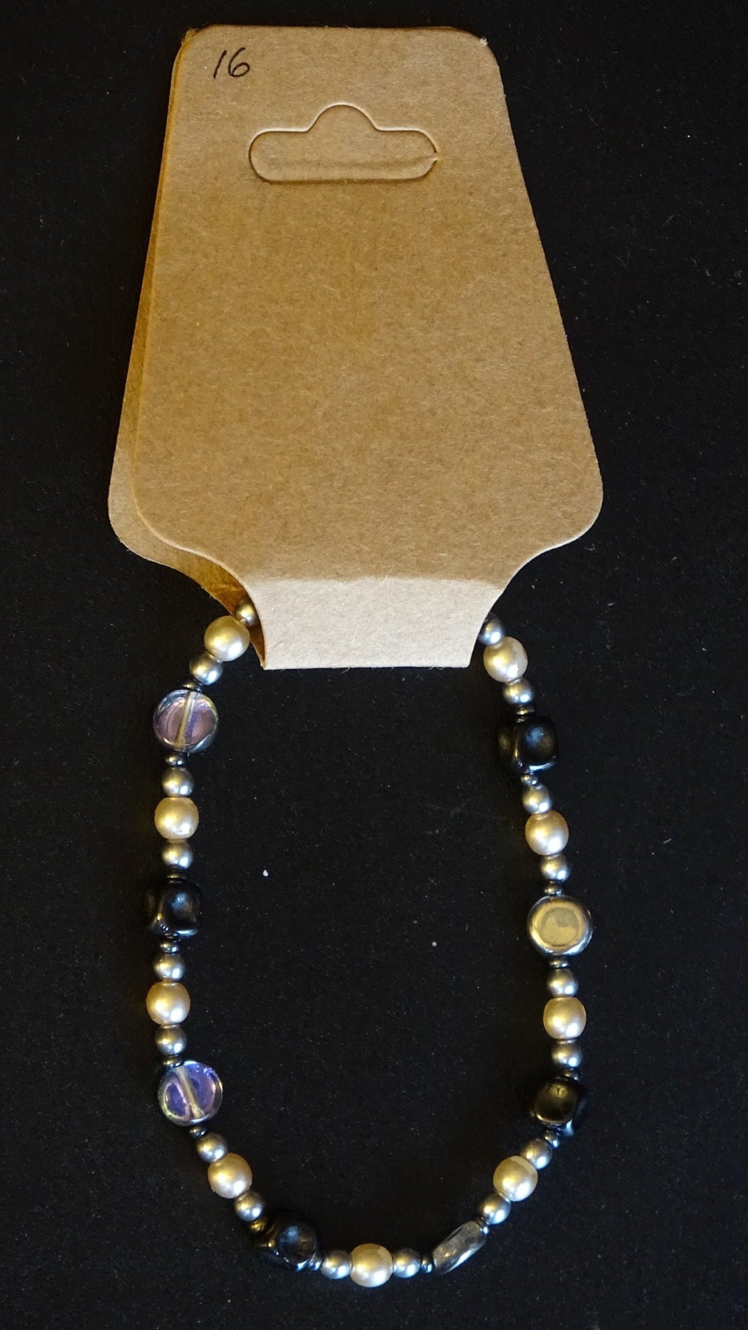 Glass bead bracelet