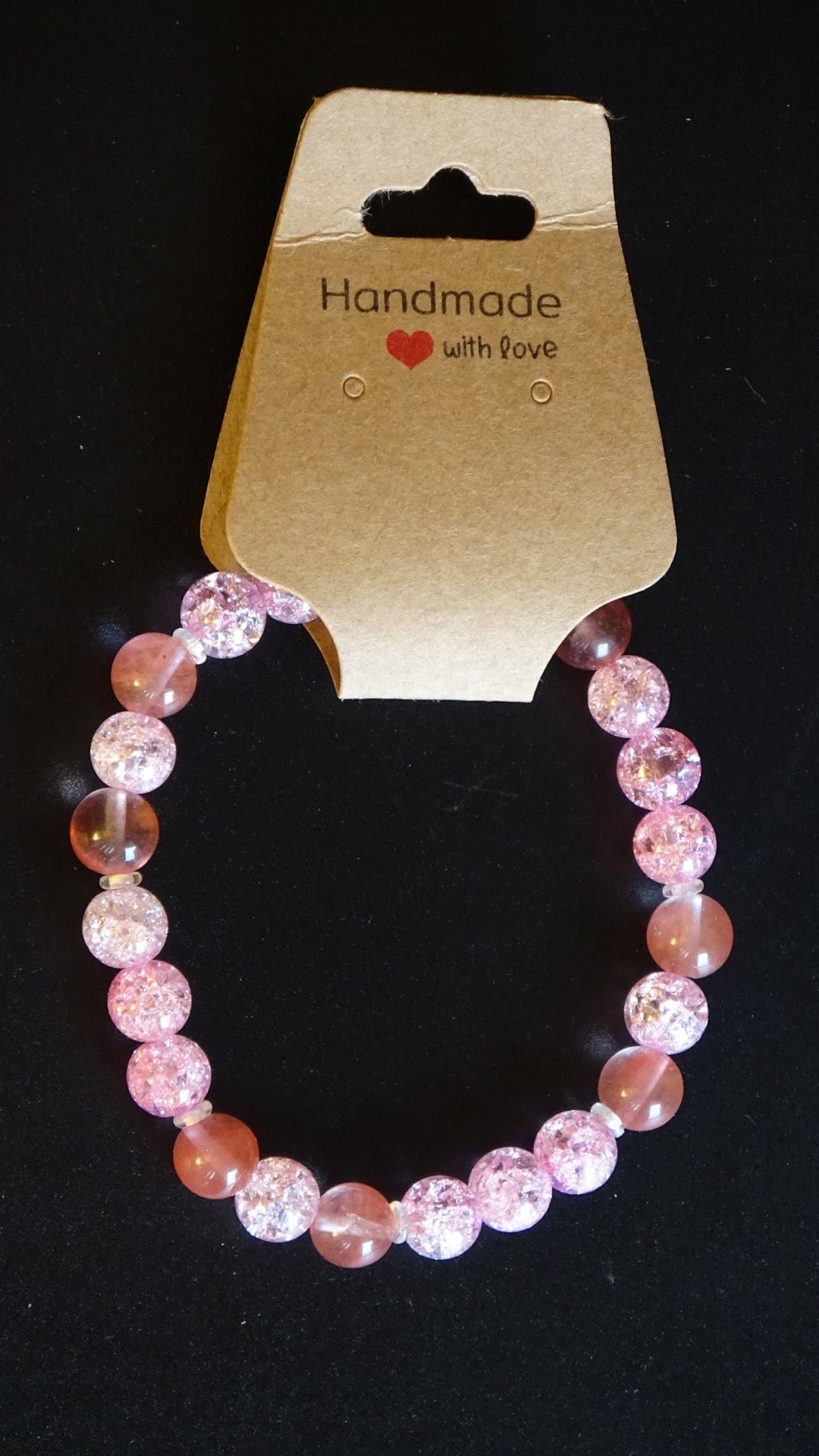 Pink stretch bracelet