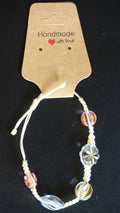 Macrame & large bead bracelet