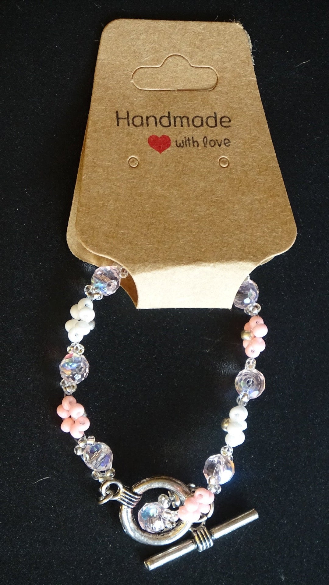 Beaded flower bracelet