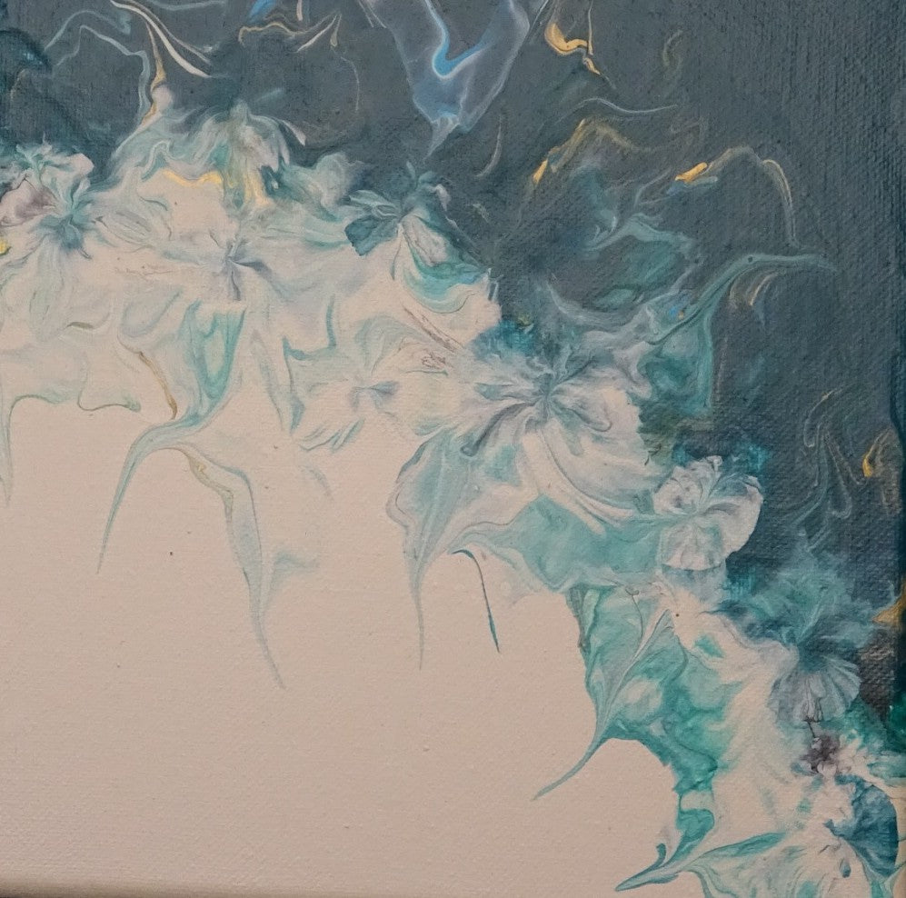 Green Acrylic pour