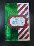 Merry Christmas - green embossed strip