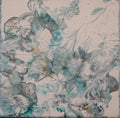 Teal acrylic pour on canvas